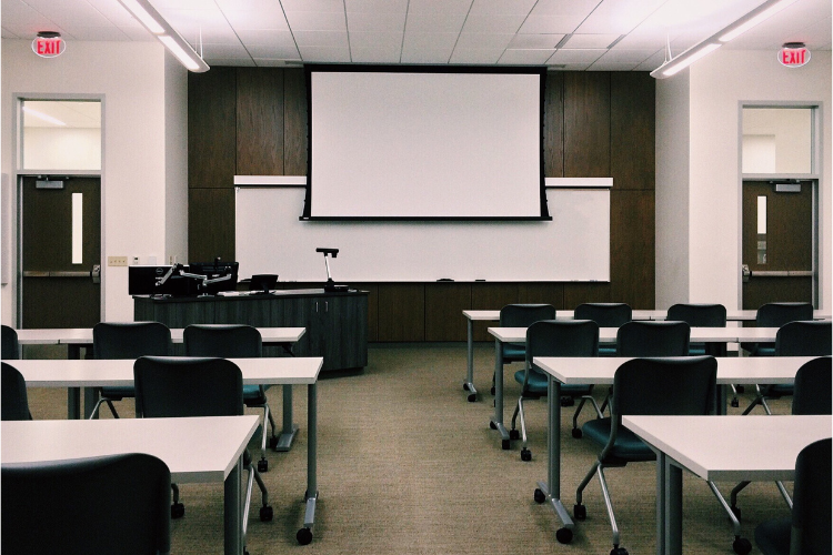 An empty classroom