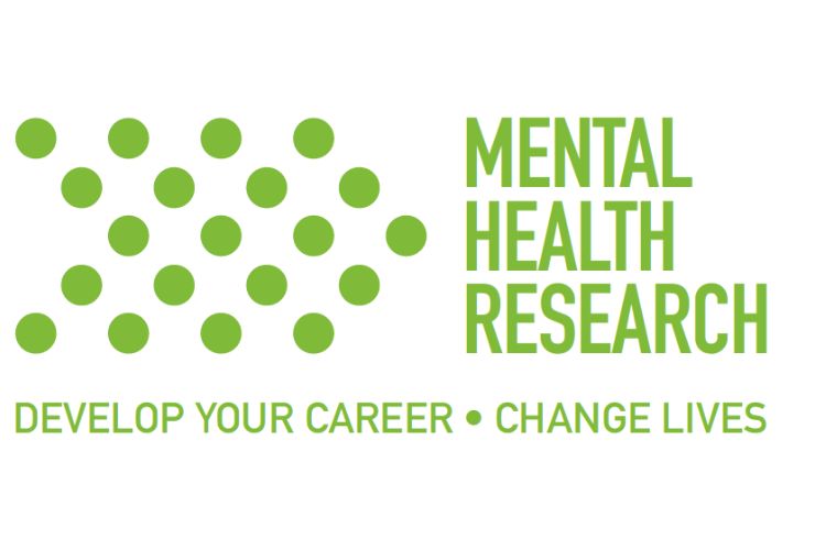 Mental Health Research Logo - green text on a white background