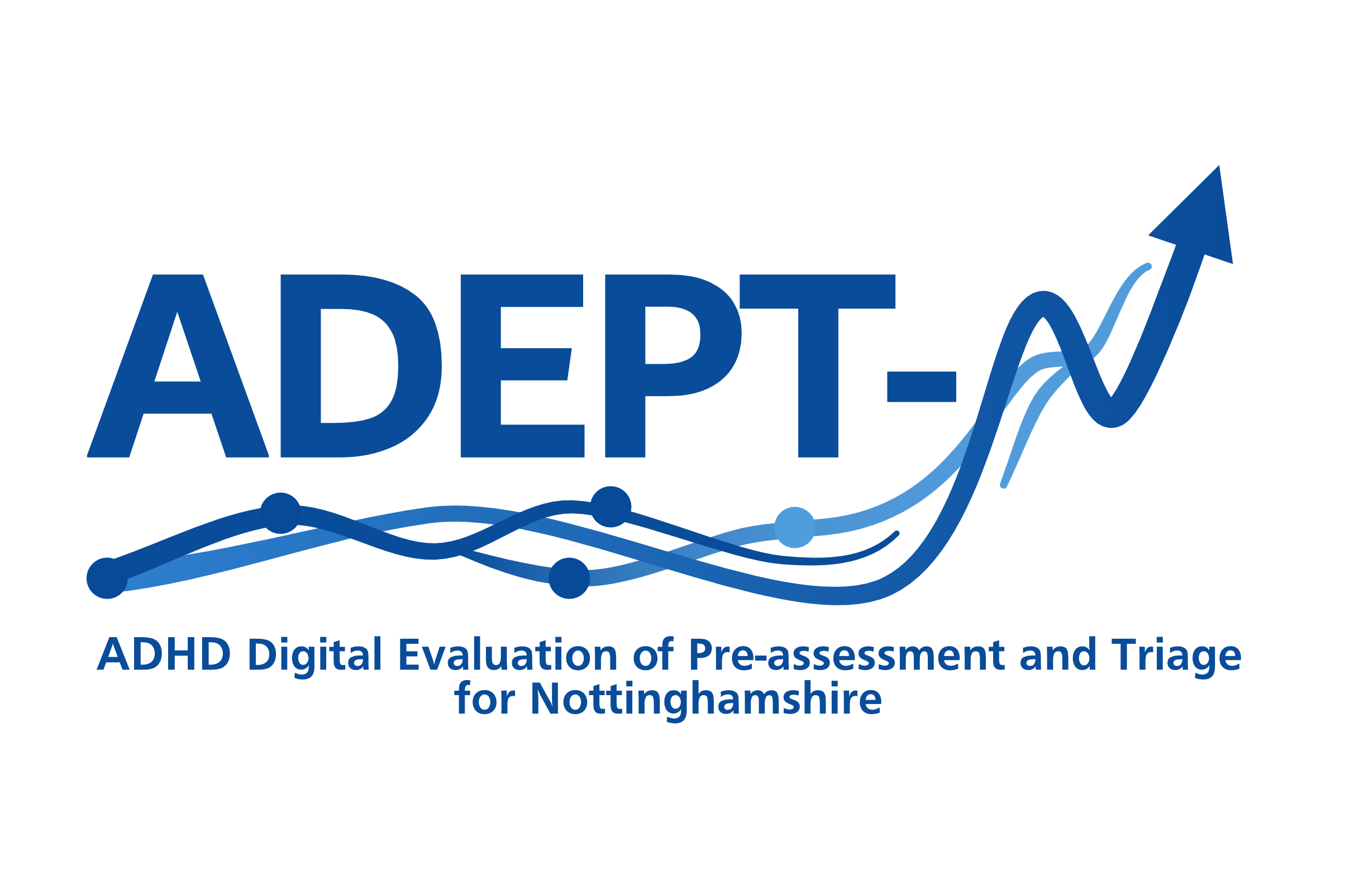 ADEPT-N logo. ADHD digital evaluation of pre-assessment and triage for Nottinghamshire